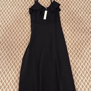 Trina Turk Black Ruffle Maxi Dress